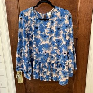 Jcrew floral peplum blouse